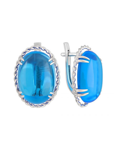 Серебряные серьги с алпанитом № 132530