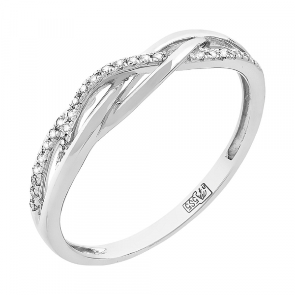 Золотое кольцо с бриллиантом № 112819