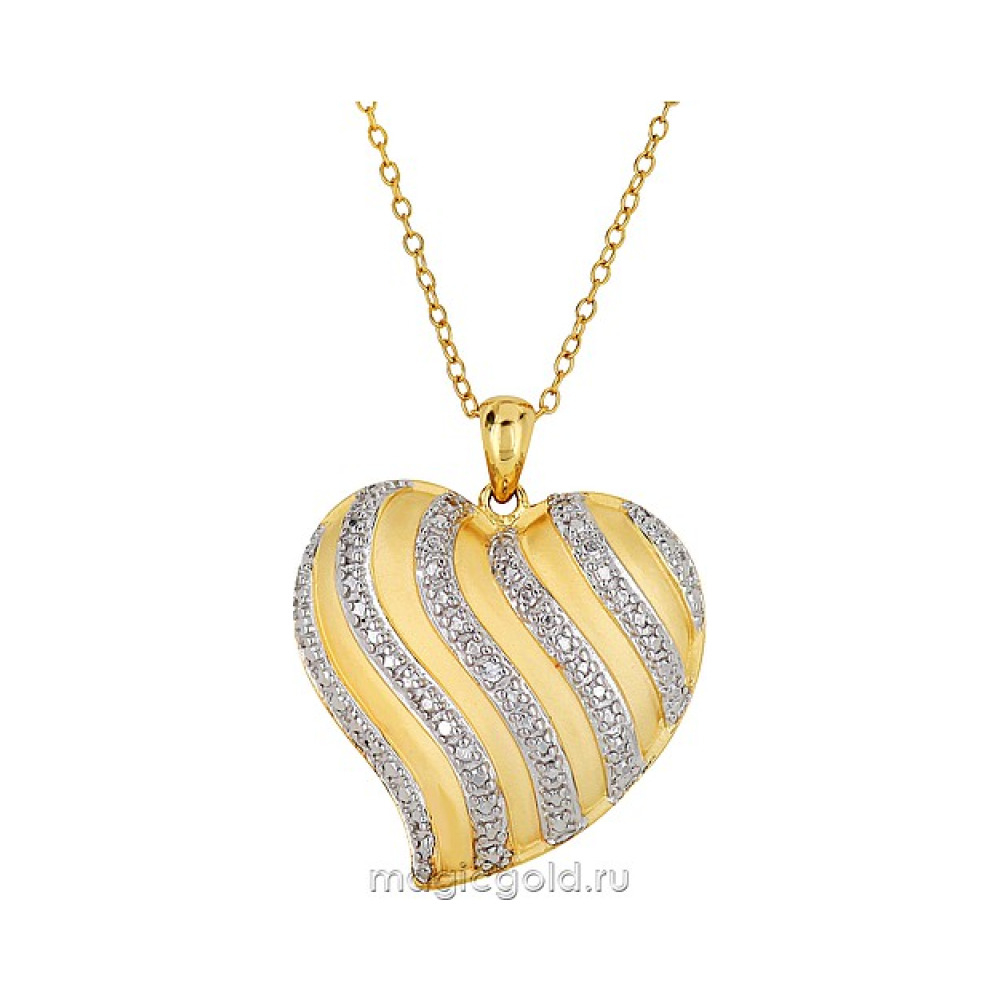 Серебряное колье с золотым покрытием № 85874