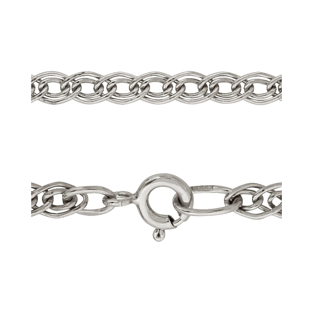 Серебряная цепь нонна родированная № 101231