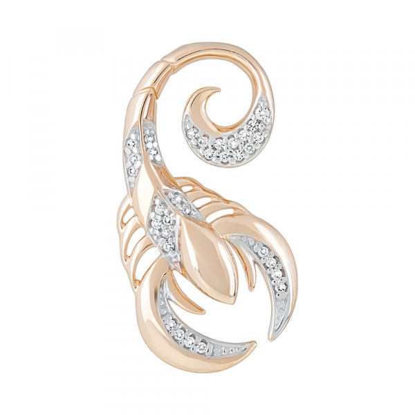 Золотая подвеска с фианитами № 121991