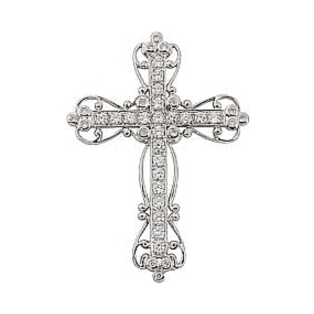 Серебряная подвеска с фианитом № 68432