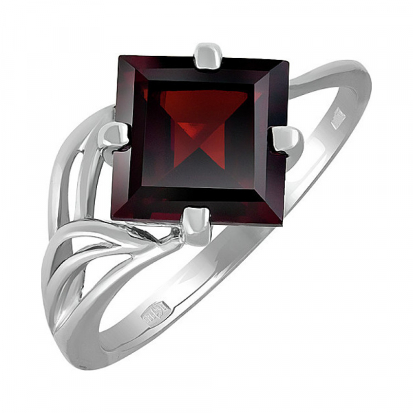 Серебряное кольцо с гранатом № 134539