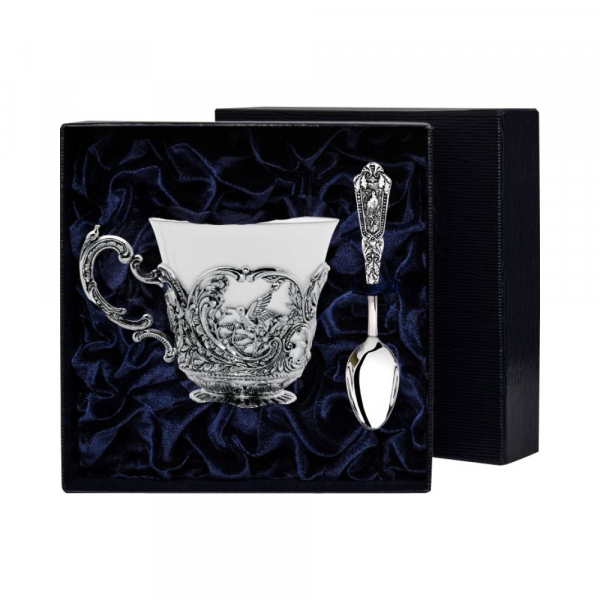 Чашка чайная «Королевская охота» с чернением