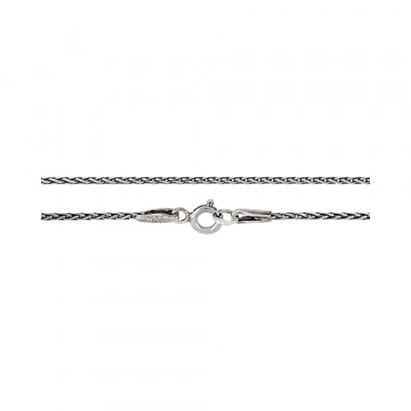 Серебряная цепь колос граненый черненая № 123780