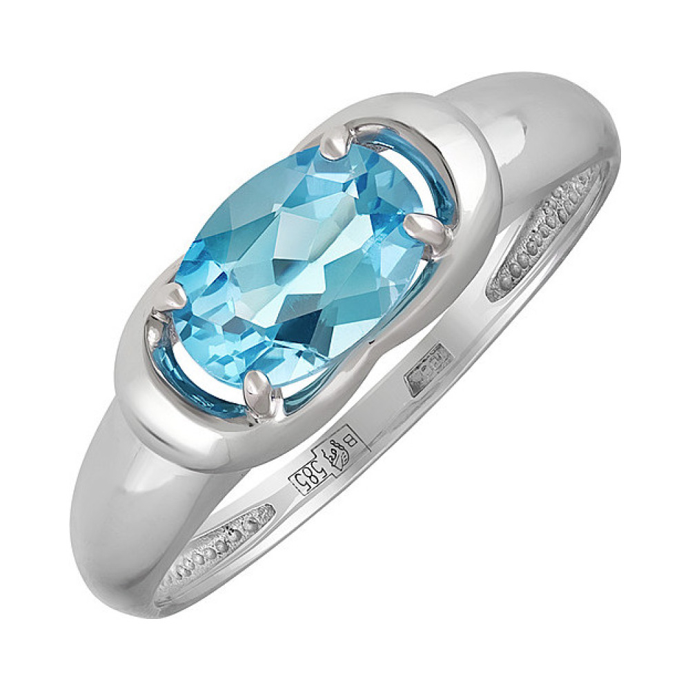 Золотое кольцо с топазом № 137856