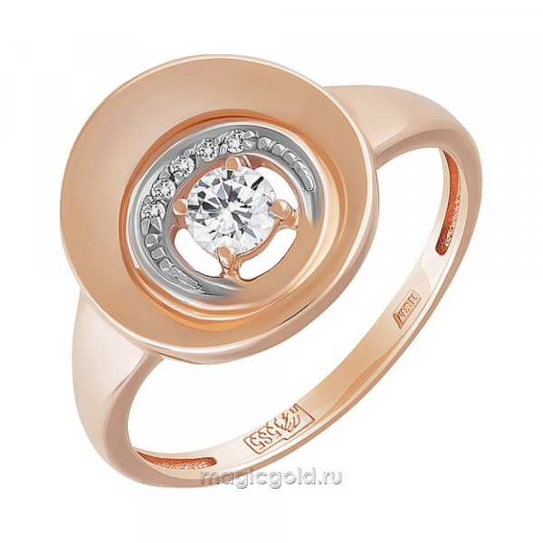 Золотое кольцо с бриллиантом № 162517