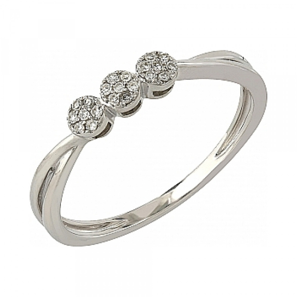 Золотое кольцо с бриллиантом № 104954