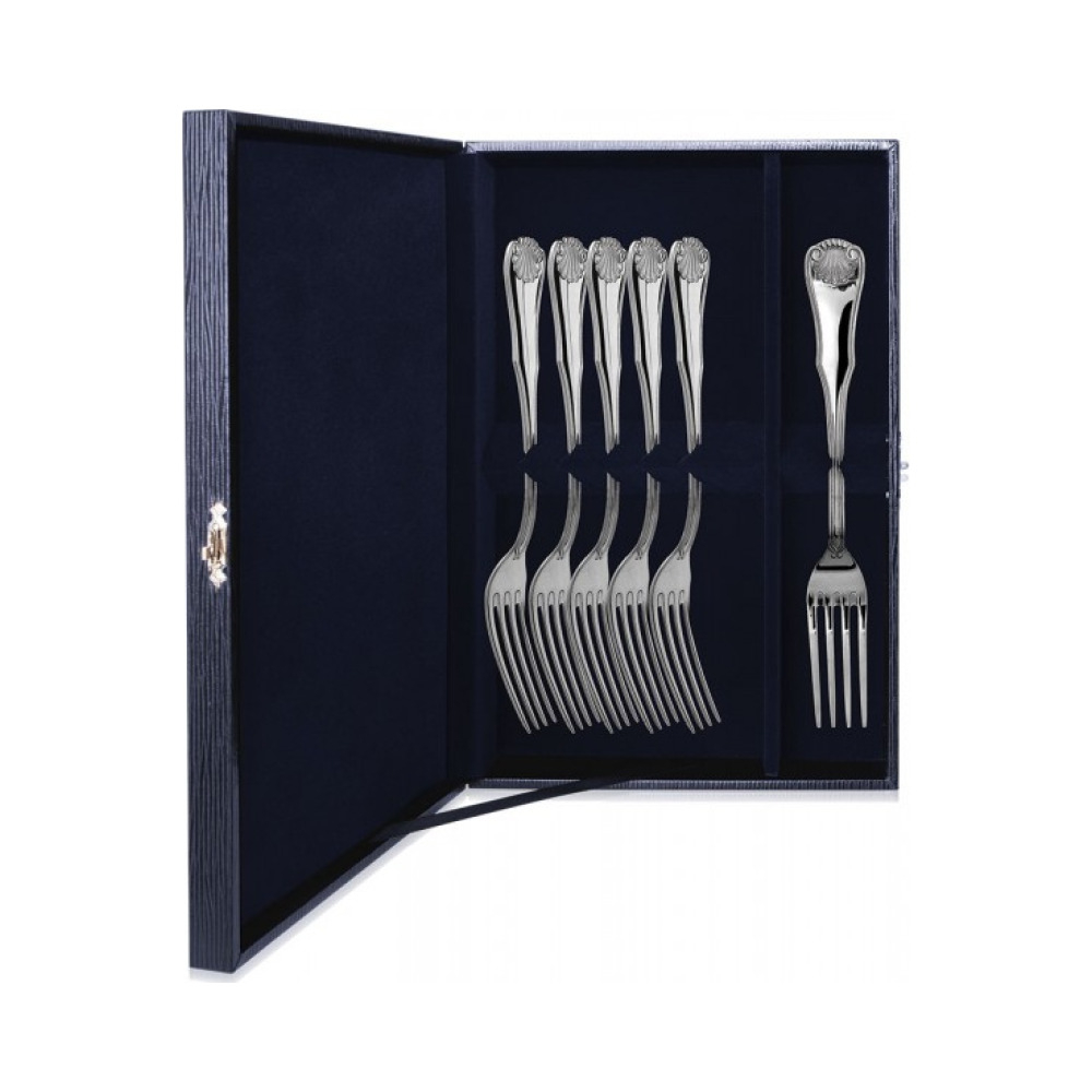 Набор из 6 серебряных столовых вилок «Визит»