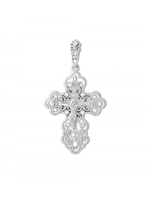 Крест литой с фианитом № 132227