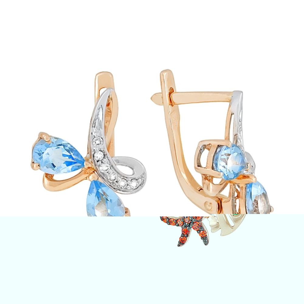 Золотая подвеска с фианитом № 138520