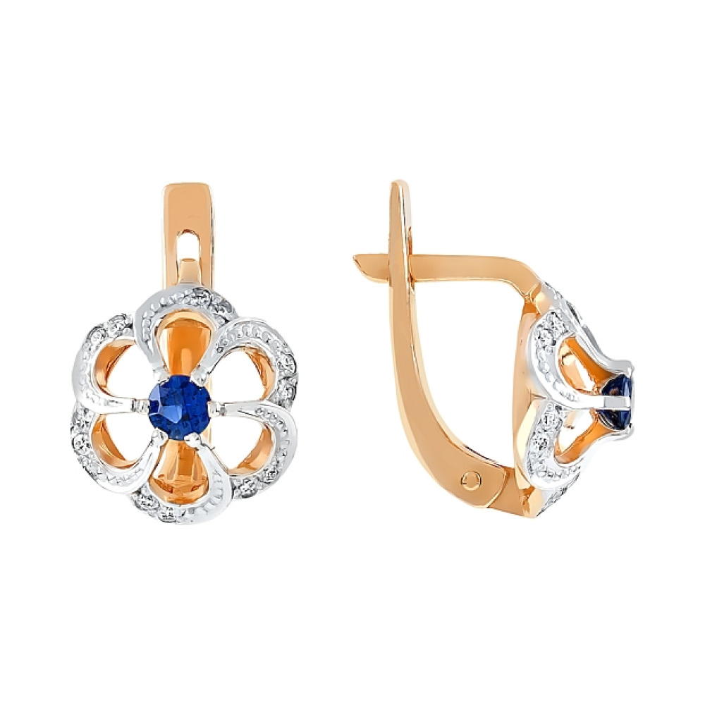 Серебряное кольцо с аметистом и фианитом № 132075