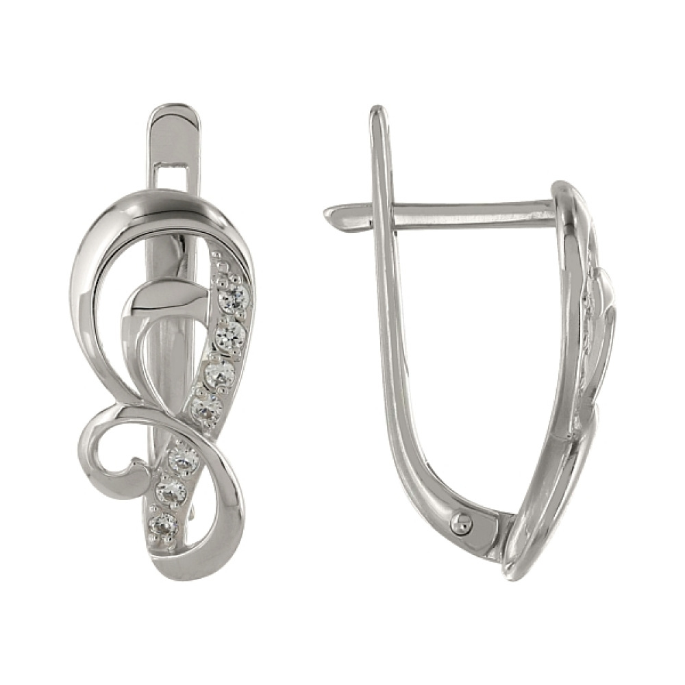 Серьги с фианитом № 97003