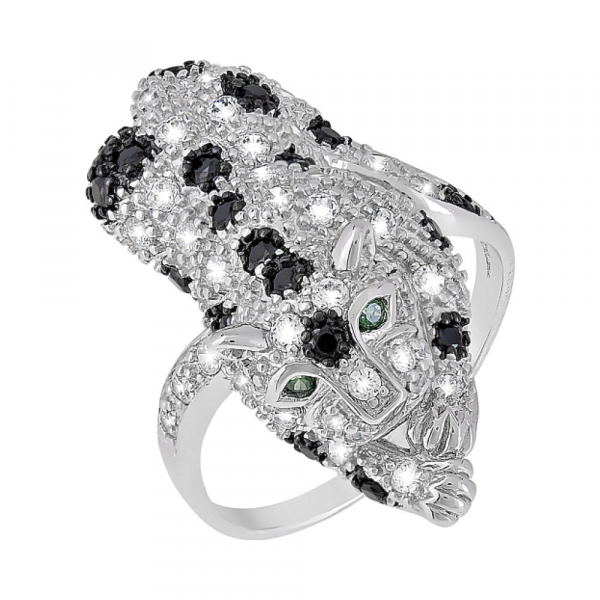 Серебряное кольцо с фианитами № 119080