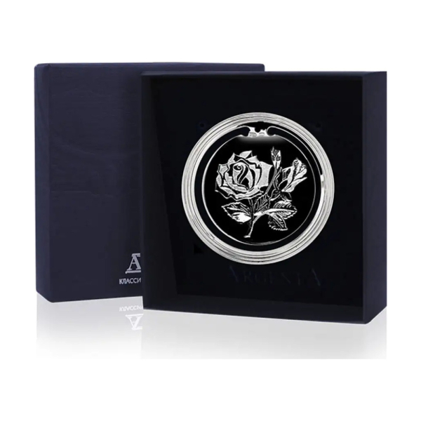 Закладка для книг с логотипом Цветок из серебра 925 пробы