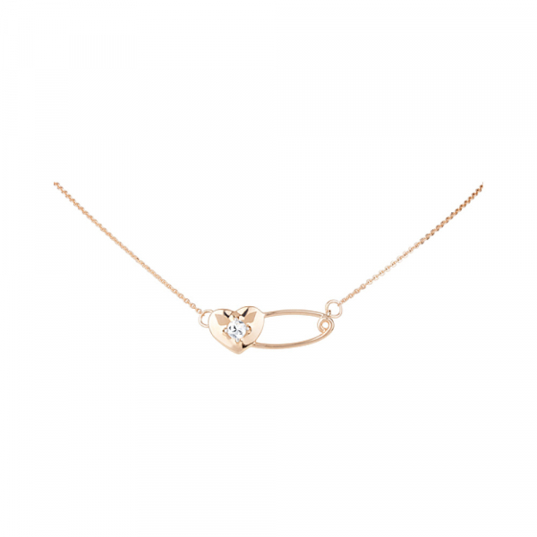 Золотое колье с фианитом № 127964