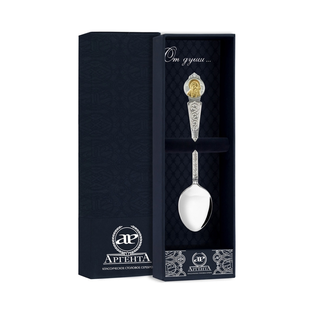 Ложка "Казанская Божья Матерь" с позолотой