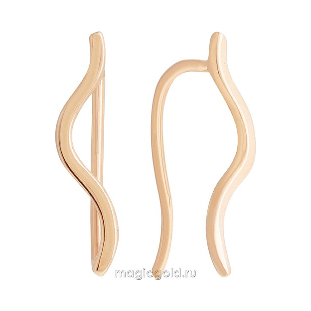 Золотые серьги без камня № 172114