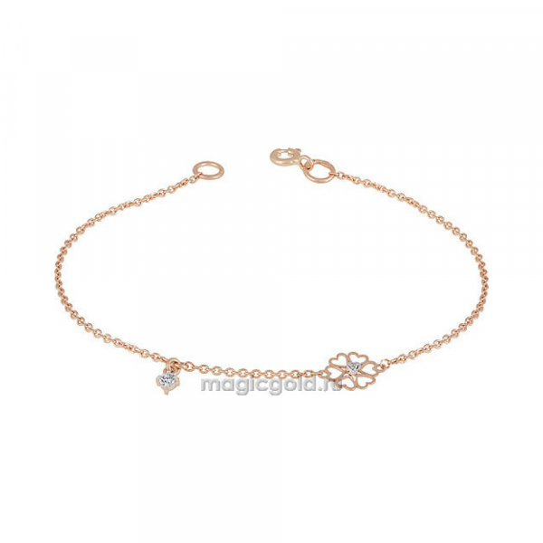 Золотой браслет с фианитом № 160170