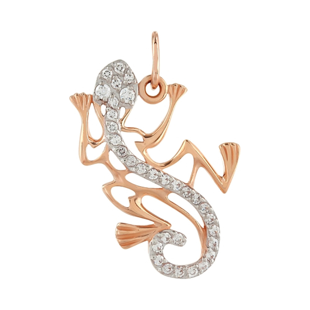 Золотая подвеска с фианитами № 101561