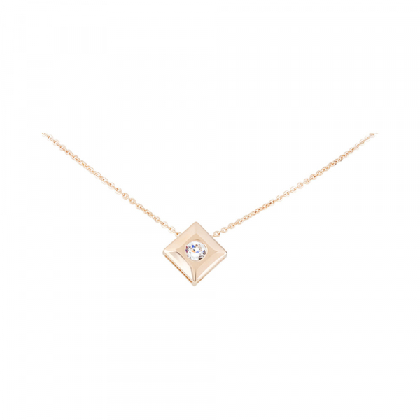 Золотое колье с фианитом № 124350