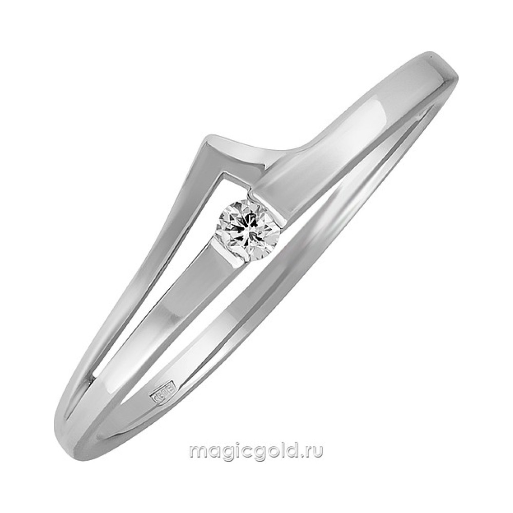 Серебряное кольцо с фианитом № 171374