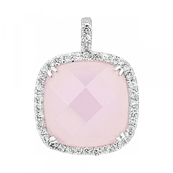 Серебряная подвеска с фианитом № 114239