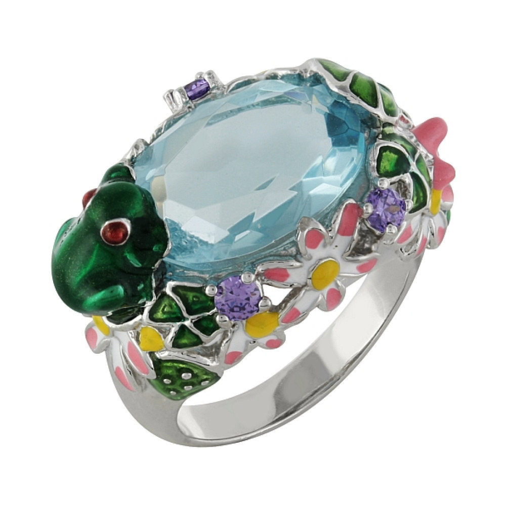 Серебряное кольцо с фианитами № 99939