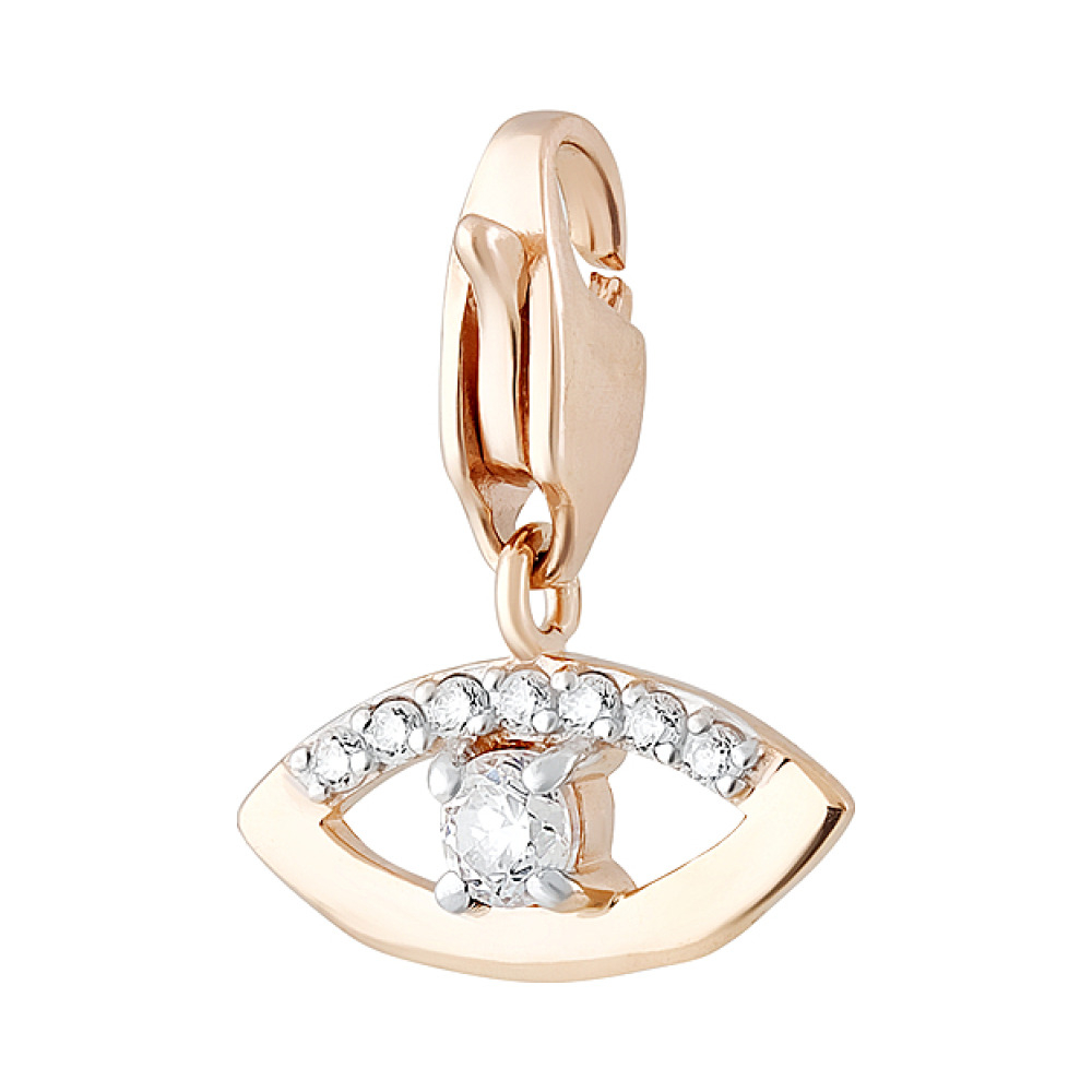 Золотая подвеска с фианитами № 129966