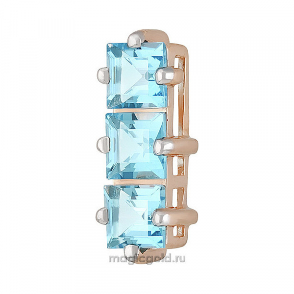 Золотая подвеска с топазом № 139126