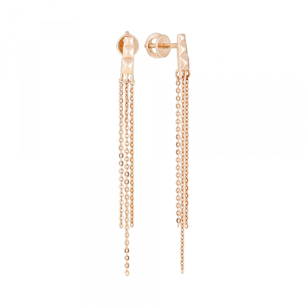 Золотые серьги без камня № 126775