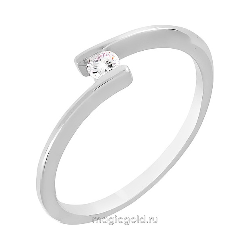 Серебряное кольцо с фианитом № 171371
