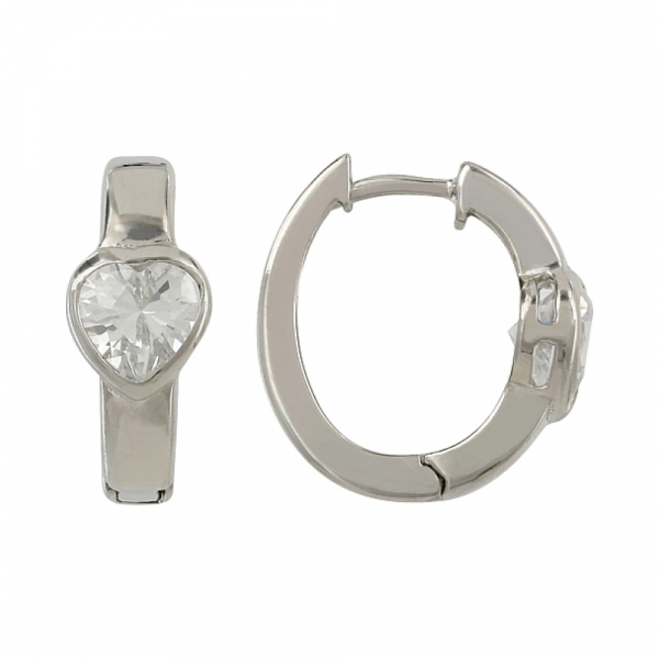 Серебряные серьги с фианитами № 106261