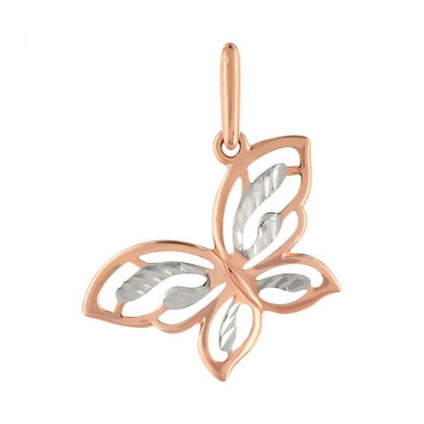 Золотая подвеска без камня с алмазкой № 101830