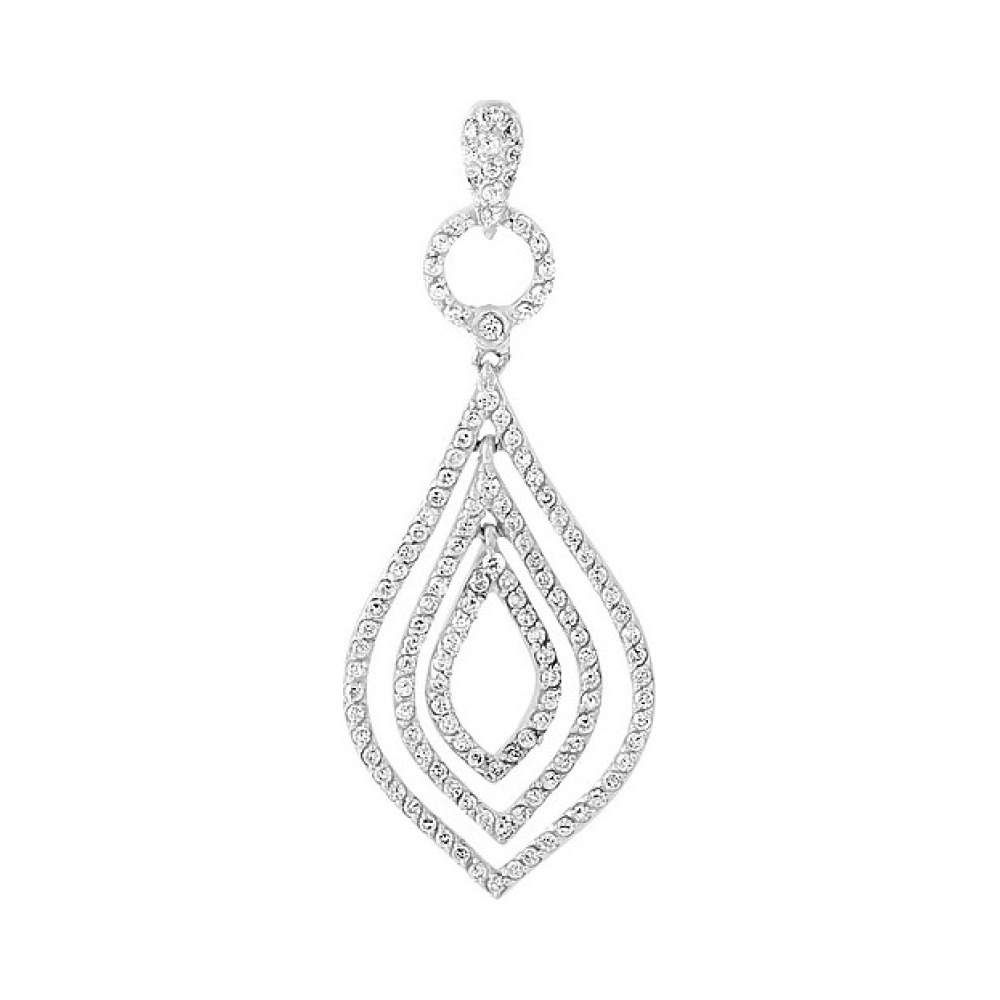 Серебряная подвеска с фианитом № 82587