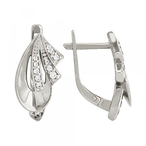Серьга с фианитами № 80185