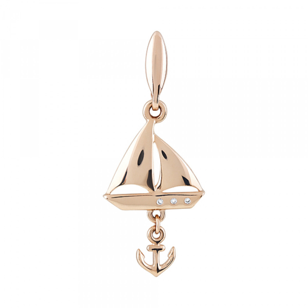 Золотая подвеска с фианитами № 123752