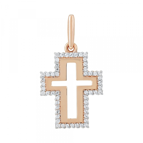 Золотая подвеска с фианитами № 115957