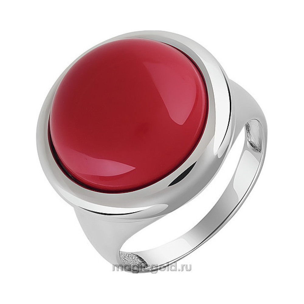 Серебряное кольцо с кораллом № 151442