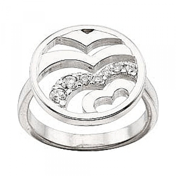 Серебряное кольцо с фианитом № 29729