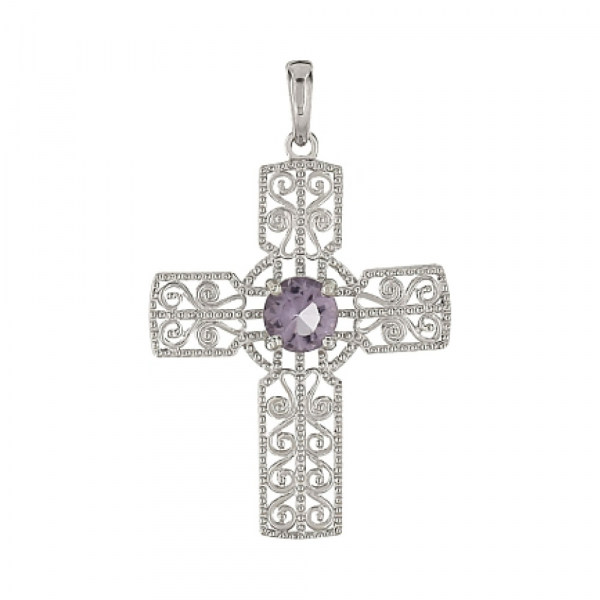 Серебряная подвеска с фианитом № 80480