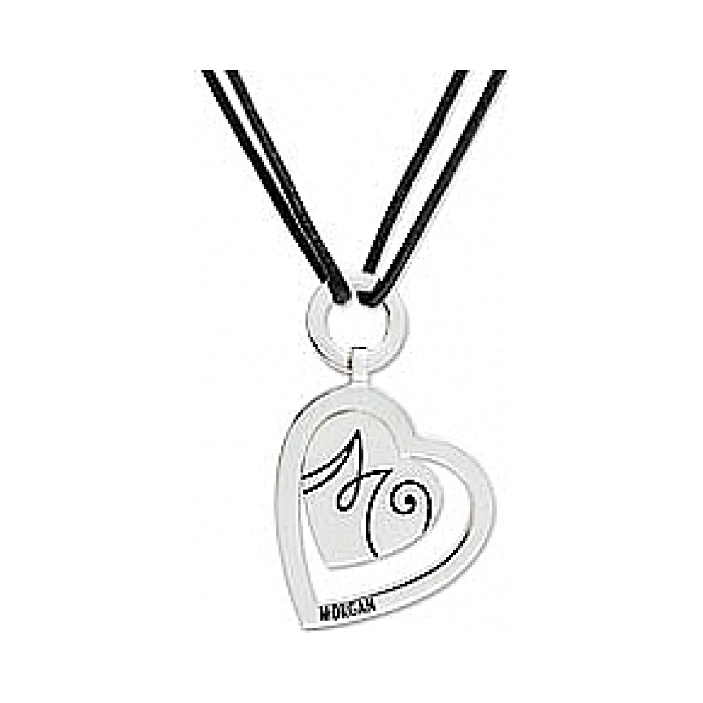 Серебряное колье с эмалью на шнурке № 35859