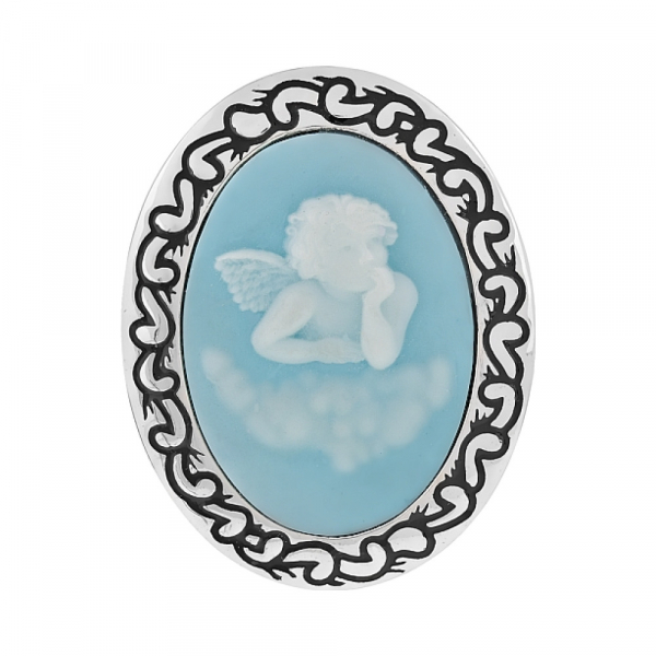 Брошь-подвеска с карбоном № 108432