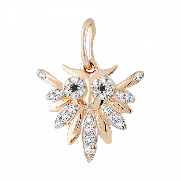 Золотая подвеска с фианитами № 129965