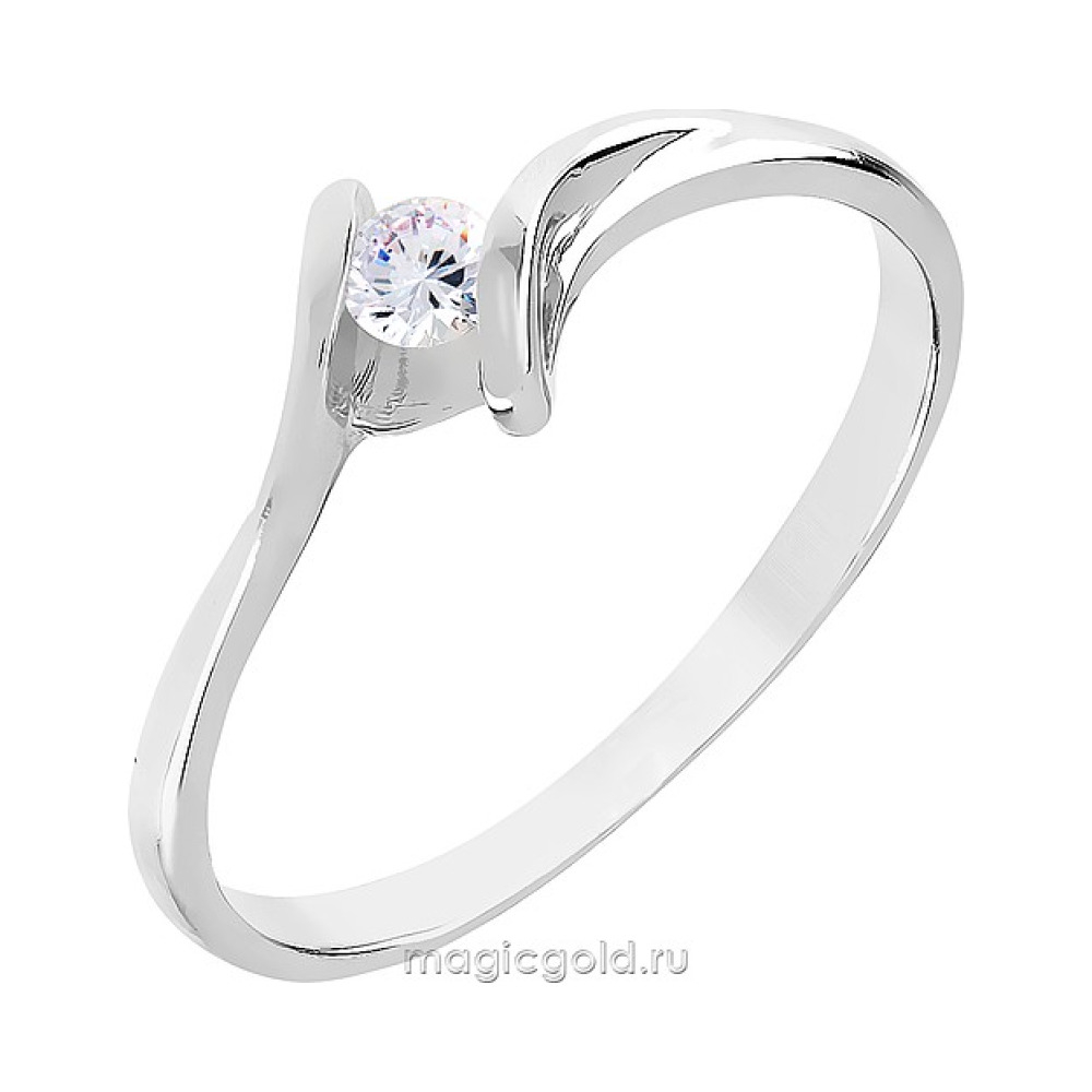 Серебряное кольцо с фианитом № 171380