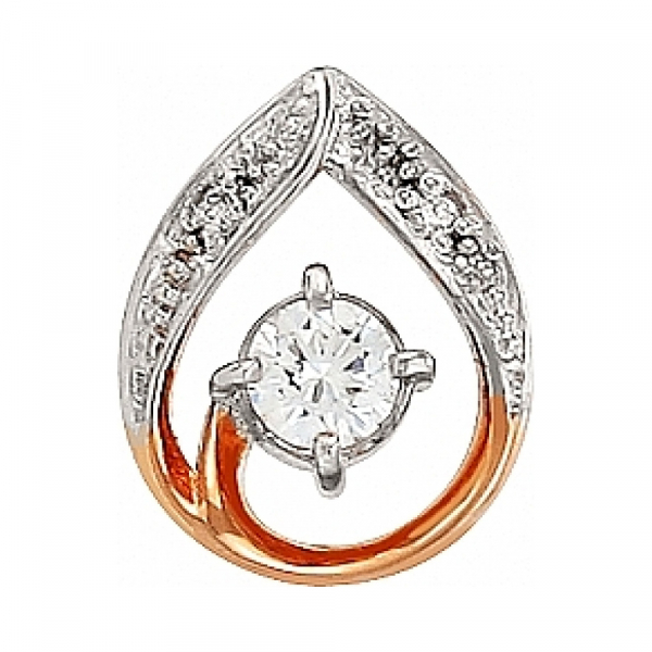 Золотая подвеска с бриллиантом № 105582