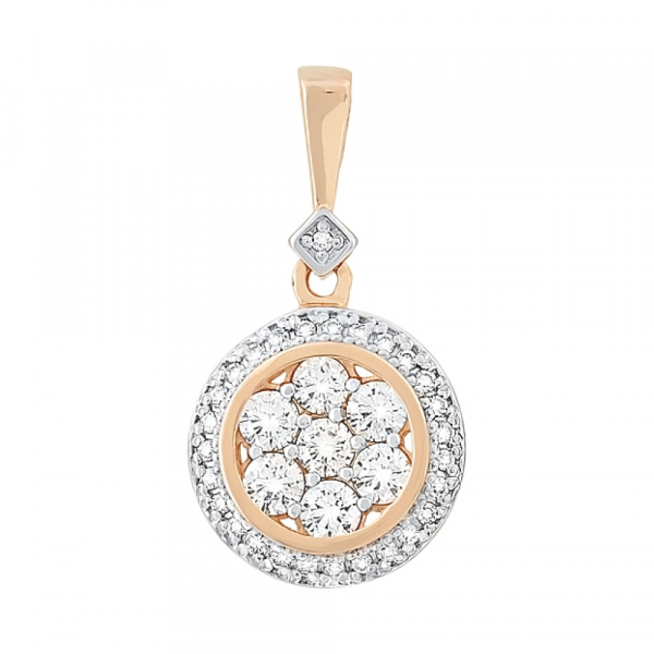 Золотая подвеска с бриллиантом № 76641