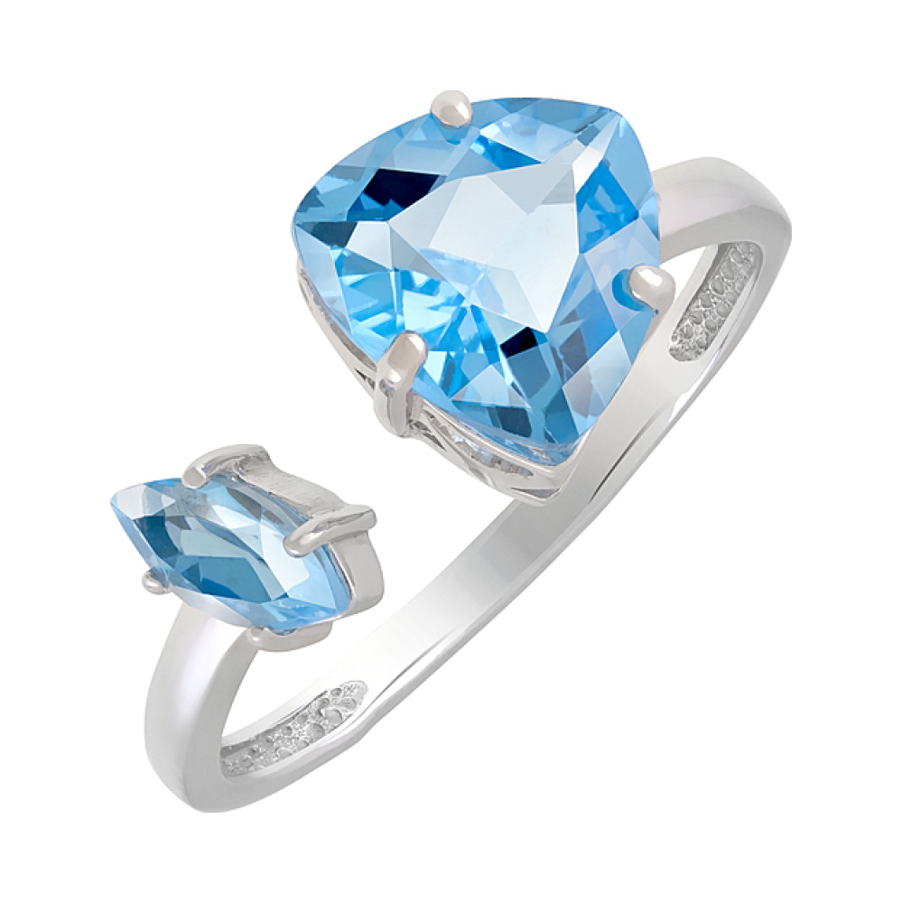 Серебряное кольцо с топазом № 126885