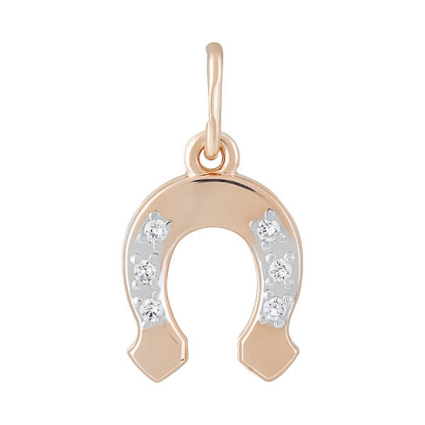 Золотая подвеска с фианитами № 127509