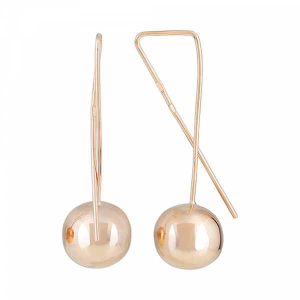 Золотые серьги без камня № 123997